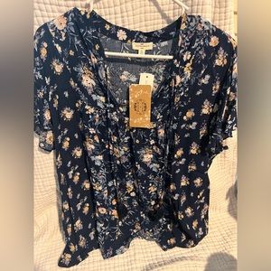 NWT mason and belle floral top